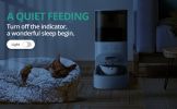 Automatic Cat Feeder, Timed Cat Feeder with APP Control, Dog Food Dispenser with Stainless Steel & Lock Lid, Up to 20 Portions 10 Meals Per Day, 30S V