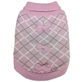 Fashion Pet Pretty in Plaid Dog Sweater Pink (Option: XXSmall)