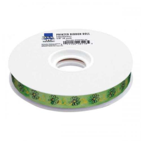 50-Yard Printed Ribbon Rolls (Color: Flowers, size: 50 Yards)