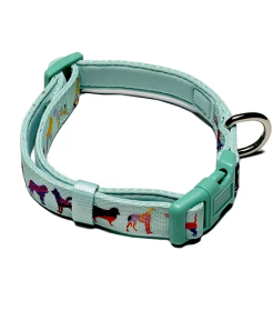 Dog Collar (Color: Seafoam, size: Large- adjustable)