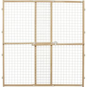 MidWest Wire Mesh Wood Presuure Mount Pet Safety Gate (Option: 44" tall  1 count)