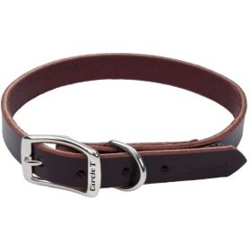 Circle T Latigo Leather Town Collar (Option: 20" Long x 3/4" Wide)