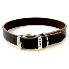 Circle T Latigo Leather Town Collar (Option: 22" Long x 1" Wide)