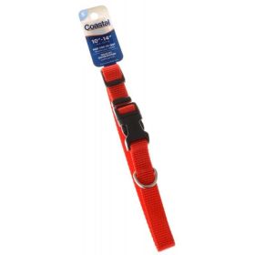 Tuff Collar Nylon Adjustable Collar (Option: Red  10"14" Long x 5/8" Wide)