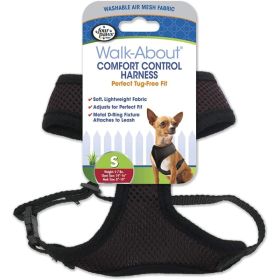 Four Paws Comfort Control Harness (Option: Black  Small  For Dogs 57 lbs (14"16" Chest & 8")