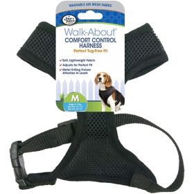 Four Paws Comfort Control Harness (Option: Black  Medium  For Dogs 710 lbs (16"19" Chest & 10")