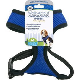 Four Paws Comfort Control Harness (Option: Blue  Medium  For Dogs 710 lbs (16"19" Chest & 10")