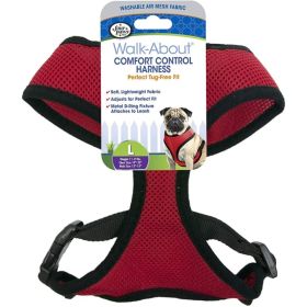 Four Paws Comfort Control Harness (Option: Red  Large  For Dogs 1118 lbs (19"23" Chest & 13")