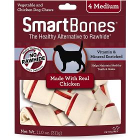 SmartBones Chicken & Vegetable Dog Chews (Option: Medium  5" Long  Dogs 2040 Lbs (4 Pack))