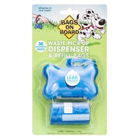 Bags on Board Bone Shaped Pick up Bag Dispenser (Option: Blue  1 Count)