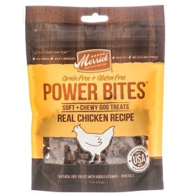 Merrick Power Bites Soft & Chewy Dog Treats (Option: Real Chicken Recipe  6 oz)