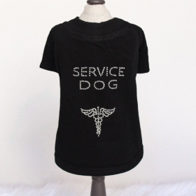 Service Dog Collection (Color: Black (Tee), size: XXS)