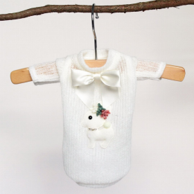 Baby Deer Sweater (Color: Cream, size: large)