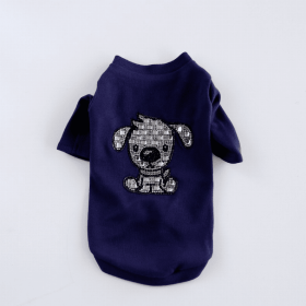 Doggie Tee (Color: Navy, size: large)