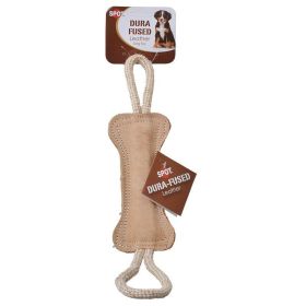 Spot Dura (Option: Fused Leather Bone Tug Dog Toy  18" Long)