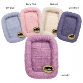 Slumber Pet Sherpa Crate Bed (Color: Purple, size: Medium Large)