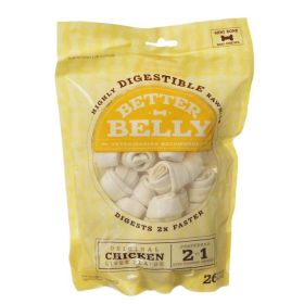 Better Belly Rawhide Chicken Liver Bones (Option: Mini  26 Count)