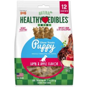 Nylabone Natural Healthy Edibles Puppy Chew Treats (Option: Lamb & Apple Flavor  12 Pack)