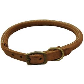 CircleT Rustic Leather Dog Collar Chocolate (Option: 12"L x 3/8"W)