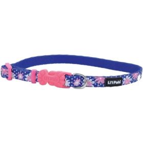 Li'L Pals Reflective Collar (Option: Flowers with Dots 68"L x 3/8"W)