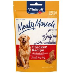 Vitakraft Meaty Morsels Mini Chicken Recipe with Beef and Carrots Dog Treat (Option: 4.2 lb)