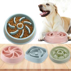 Plastic Pet Dogs And Cats Choke Prevention Slow Food Bowl (style: Windmill, Color: Pink)