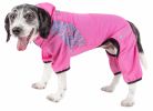 Pet Life Active 'Pawsterity' Heathered Performance 4-Way Stretch Two-Toned Full Bodied Hoodie