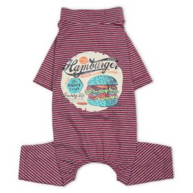 Touchdog Onesie Lightweight Breathable Printed Full Body Pet Dog T-Shirt Pajamas (Color: Red, size: small)