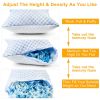 Cooling Memory Foam Pillow Ventilated Soft Bed Pillow with Cooling Gel Infused Memory Foam Heat Moisture Reducing Cooling Fiber Breathable Machine Was